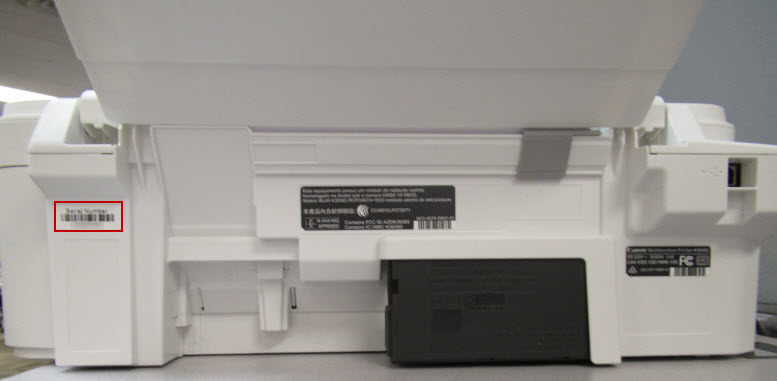 Canon Knowledge Base Serial Number Location Ts3120 Ts3122 3656